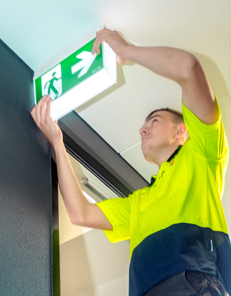 exit sign installation